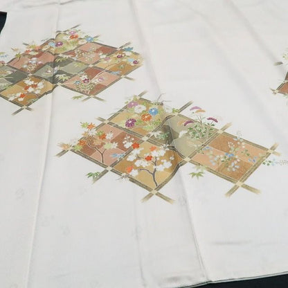 【新古品】tomihisa　新品 希少トールサイズ 京友禅 金駒刺繍 着物 正絹 仕付け糸付　訪問着 7792