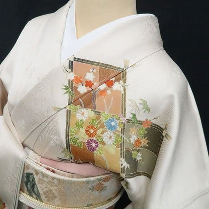 【新古品】tomihisa　新品 希少トールサイズ 京友禅 金駒刺繍 着物 正絹 仕付け糸付　訪問着 7792