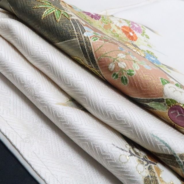 【新古品】tomihisa　新品 希少トールサイズ 京友禅 金駒刺繍 着物 正絹 仕付け糸付　訪問着 7792