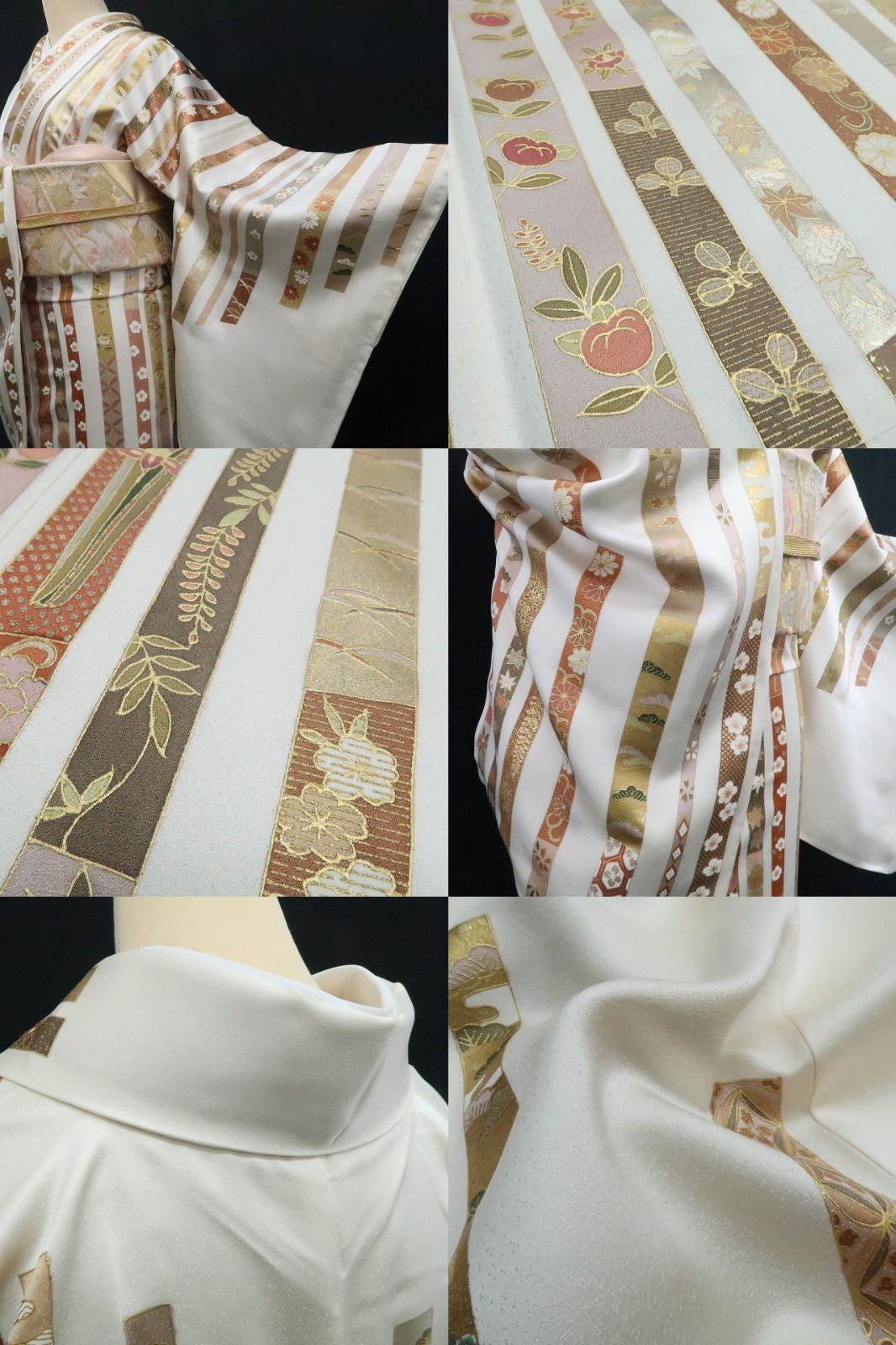 【新古品】tomihisa　新品 金駒刺繍 着物 正絹 仕付け糸付　訪問着 7793