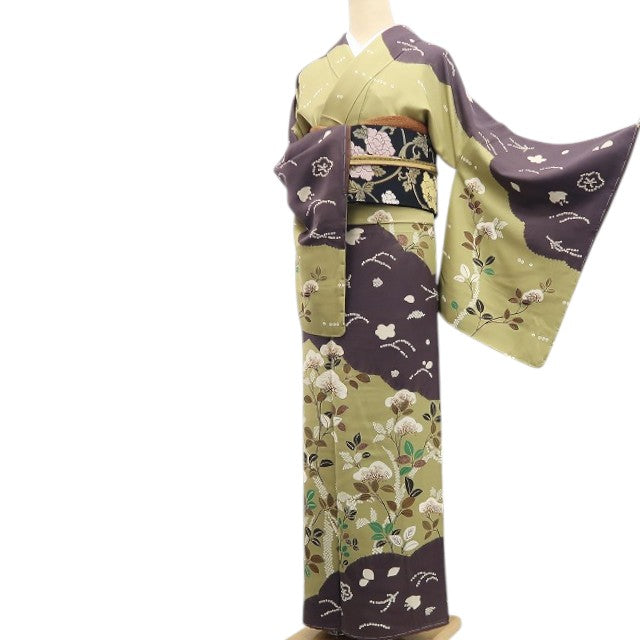 【新古品】tomihisa　新品 やまと誂製 花井幸子 落款 金糸刺繍　着物 正絹 仕付け糸付 訪問着 7798