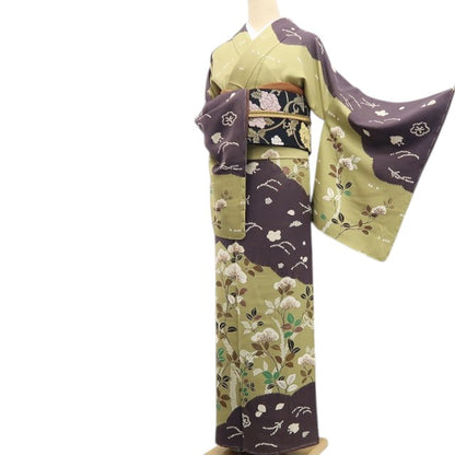 【新古品】tomihisa　新品 やまと誂製 花井幸子 落款 金糸刺繍　着物 正絹 仕付け糸付 訪問着 7798