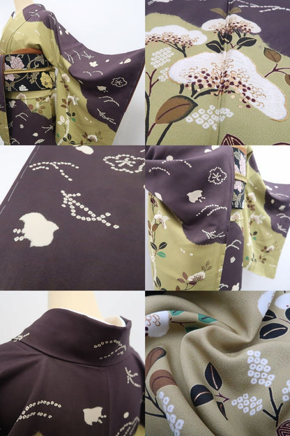 【新古品】tomihisa　新品 やまと誂製 花井幸子 落款 金糸刺繍　着物 正絹 仕付け糸付 訪問着 7798