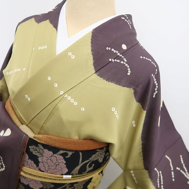 【新古品】tomihisa　新品 やまと誂製 花井幸子 落款 金糸刺繍　着物 正絹 仕付け糸付 訪問着 7798