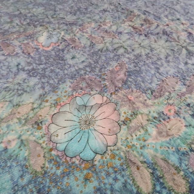 【新古品】tomihisa　新品 さが美謹製 池川禎亮 落款 辻ヶ花 銀通し　着物 正絹 仕付け糸付 訪問着 7800