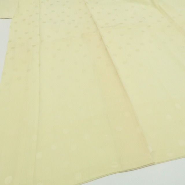 【新古品】tomihisa 新品 刺繍衿付 水玉 着物 正絹 仕付け糸付 長襦袢 7805