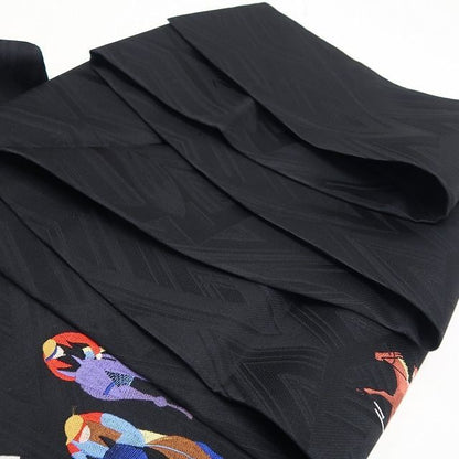 【新古品】tomihisa　新品 刺繍 競馬 着物 正絹　なごや帯 7810