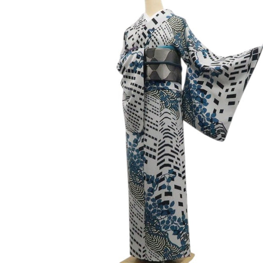 【新品】tomihisa 新品 斉藤上太郎 落款 お仕立て上がり品 着物 仕付け糸付 トールサイズ 小紋 7817