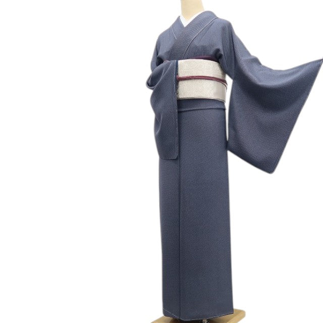 【新古品】tomihisa 新品 人間国宝 六谷梅軒 落款 行儀 着物 正絹 仕付け糸付 江戸小紋 7819