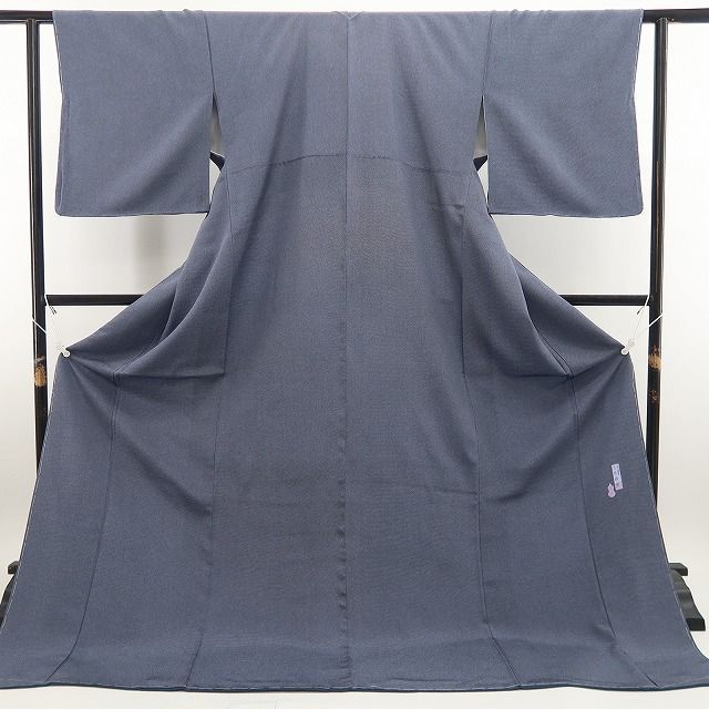 【新古品】tomihisa 新品 人間国宝 六谷梅軒 落款 行儀 着物 正絹 仕付け糸付 江戸小紋 7819