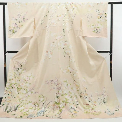 【新古品】tomihisa 新品 金駒刺繍 着物 正絹 仕付け糸付 訪問着 7820