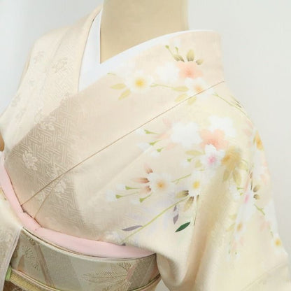 【新古品】tomihisa 新品 金駒刺繍 着物 正絹 仕付け糸付 訪問着 7820
