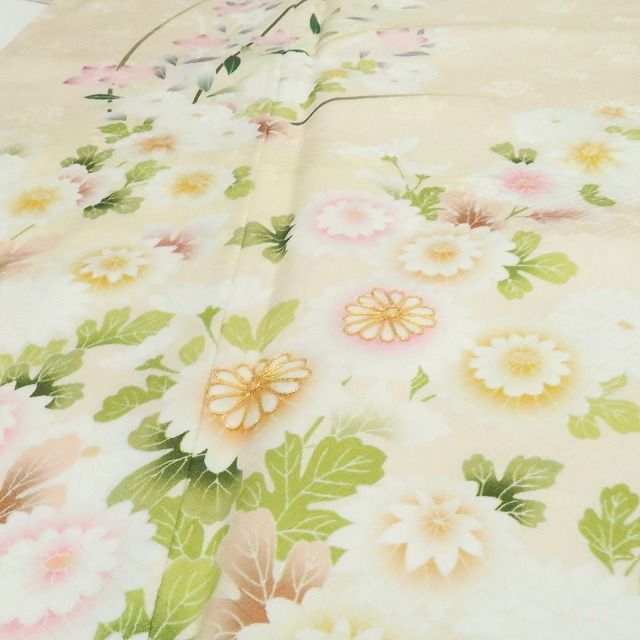 【新古品】tomihisa 新品 金駒刺繍 着物 正絹 仕付け糸付 訪問着 7820