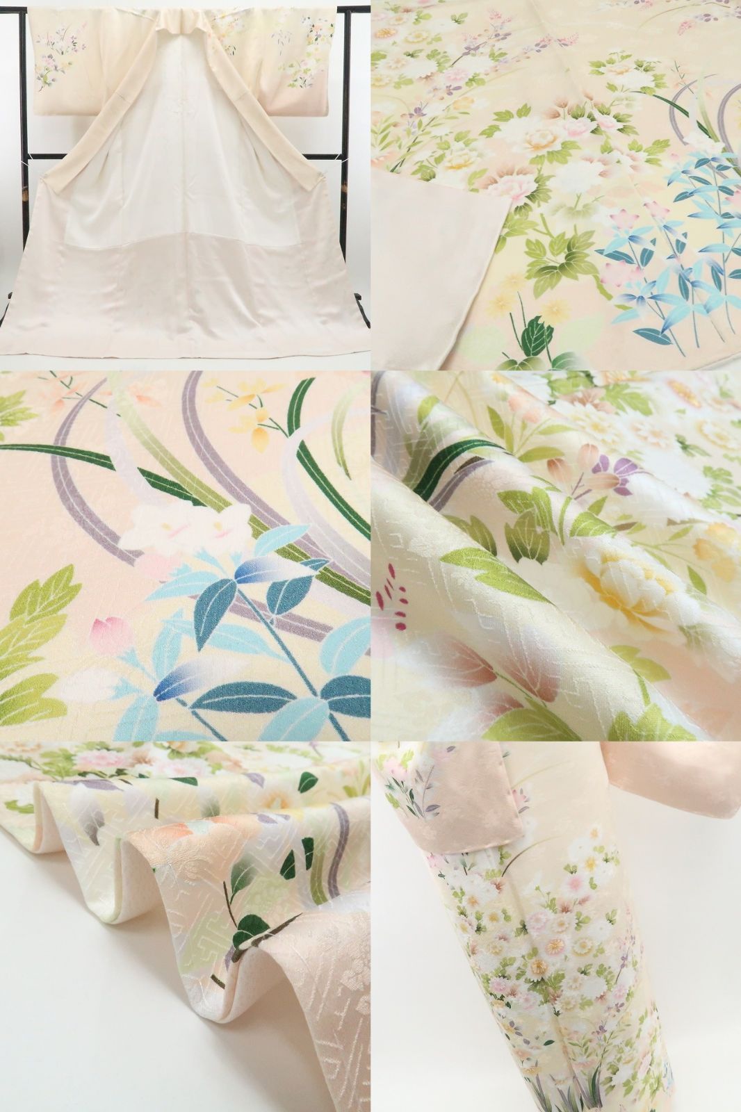 【新古品】tomihisa 新品 金駒刺繍 着物 正絹 仕付け糸付 訪問着 7820