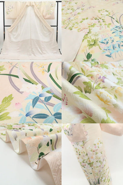 【新古品】tomihisa 新品 金駒刺繍 着物 正絹 仕付け糸付 訪問着 7820