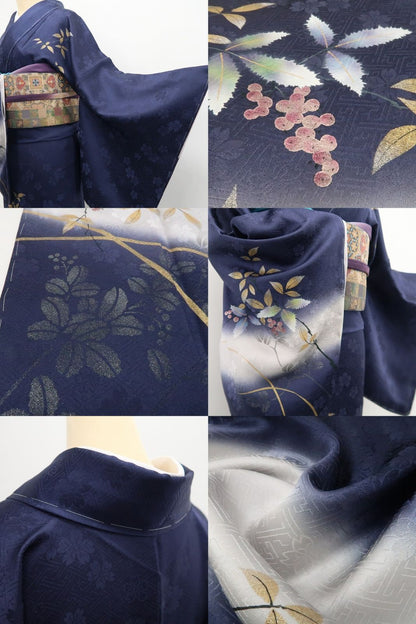 【新古品】tomihisa 新品 南天 桜地紋 着物 正絹 仕付け糸付 訪問着 7823