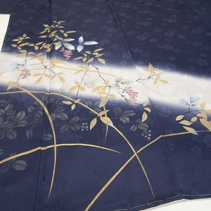 【新古品】tomihisa 新品 南天 桜地紋 着物 正絹 仕付け糸付 訪問着 7823