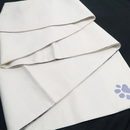 【新古品】tomihisa 新品 BANKAN フレンチブルドッグ 犬 モノトーン 着物 正絹 袋帯 7827