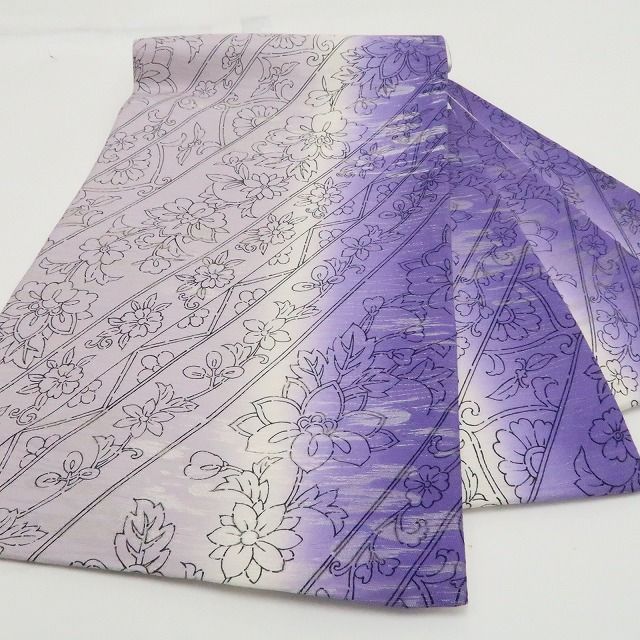 【新古品】tomihisa 新品 唐花 暈し 着物 正絹 全通 袋帯 7832