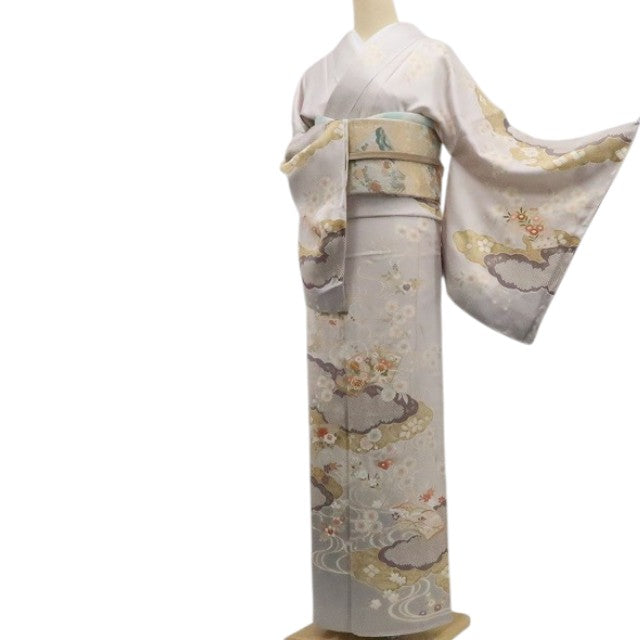 【新古品】tomihisa 新品 金駒刺繍 桜 着物 正絹 仕付け糸付 訪問着 7835