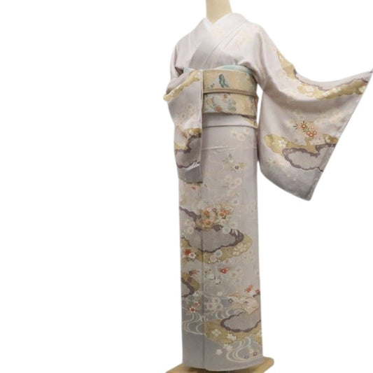 【新古品】tomihisa 新品 金駒刺繍 桜 着物 正絹 仕付け糸付 訪問着 7835