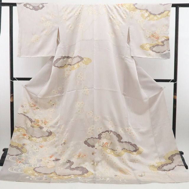 【新古品】tomihisa 新品 金駒刺繍 桜 着物 正絹 仕付け糸付 訪問着 7835