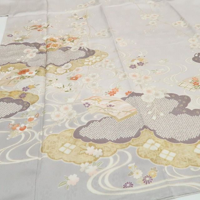 【新古品】tomihisa 新品 金駒刺繍 桜 着物 正絹 仕付け糸付 訪問着 7835