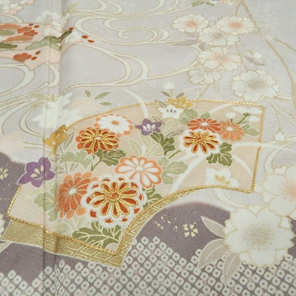 【新古品】tomihisa 新品 金駒刺繍 桜 着物 正絹 仕付け糸付 訪問着 7835