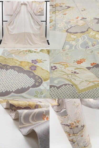【新古品】tomihisa 新品 金駒刺繍 桜 着物 正絹 仕付け糸付 訪問着 7835