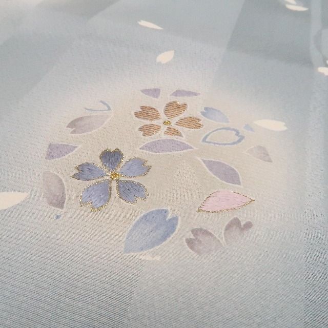 【新古品】tomihisa 新品 林淳一 落款 桜 着物 正絹 仕付け糸付 トールサイズ 訪問着 7836