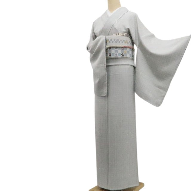 【新古品】tomihisa 新品 着物 正絹 仕付け糸付 小紋 7837