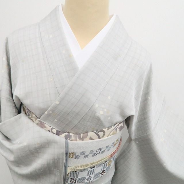 【新古品】tomihisa 新品 着物 正絹 仕付け糸付 小紋 7837