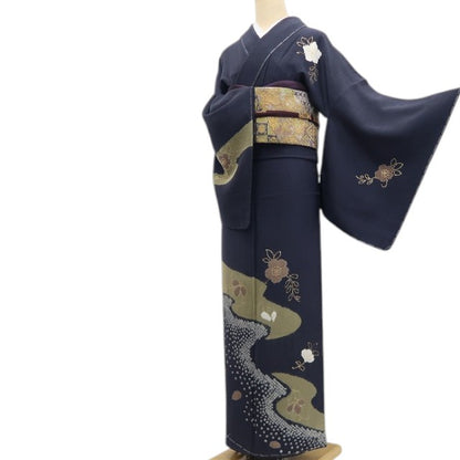 【新古品】新品 絞り 着物 正絹 仕付け糸付 訪問着 7838