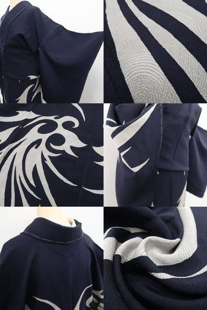 【新古品】tomihisa 新品 鳳凰 着物 正絹 仕付け糸付 トールサイズ 訪問着 7840