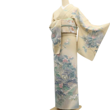 【新古品】tomihisa 新品 十日町友禅 岡村蒼風 落款 着物 正絹 仕付け糸付 訪問着 7845
