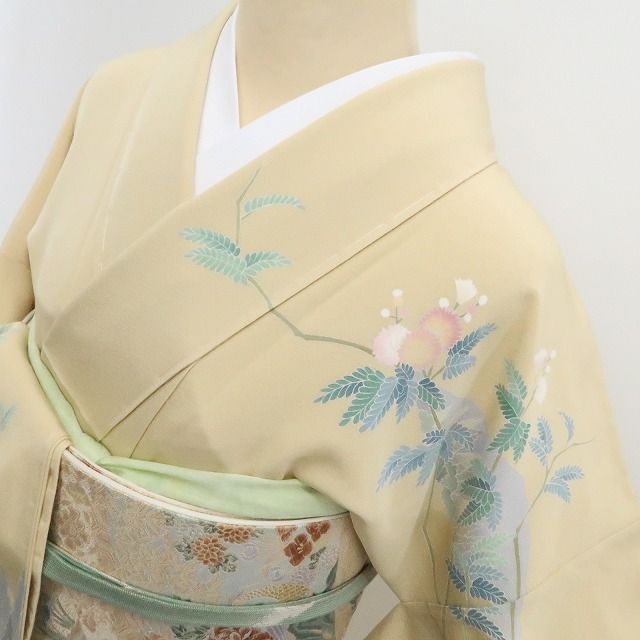 【新古品】tomihisa 新品 十日町友禅 岡村蒼風 落款 着物 正絹 仕付け糸付 訪問着 7845