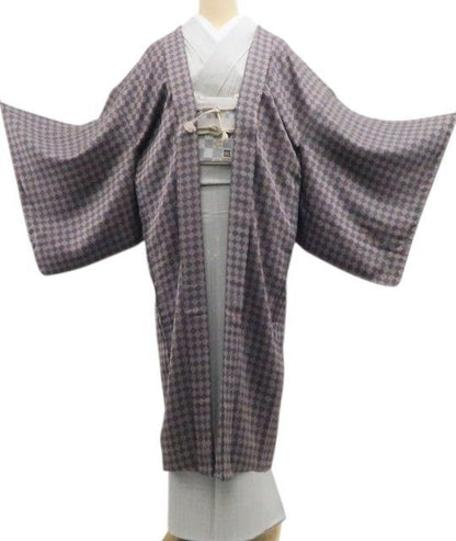 【新古品】tomihisa 新品 紐付き 着物 正絹 仕付け糸付 ロング丈 長羽織 7848