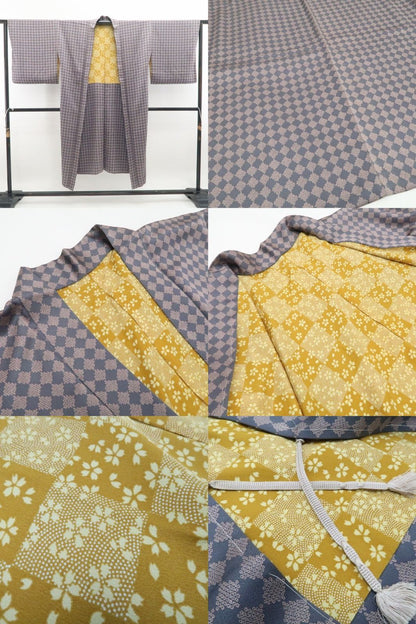 【新古品】tomihisa 新品 紐付き 着物 正絹 仕付け糸付 ロング丈 長羽織 7848