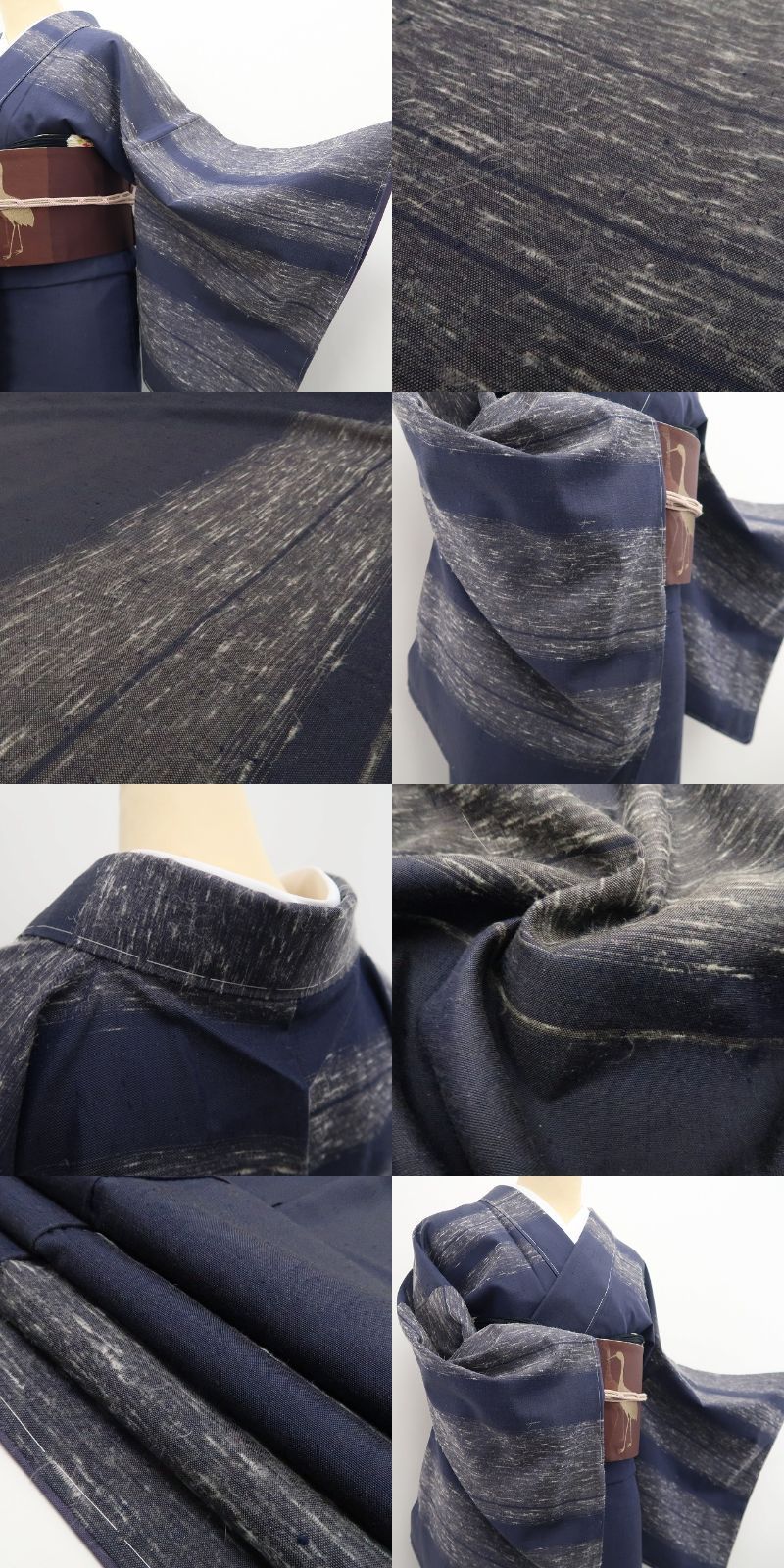 【新古品】tomihisa 新品 ２点セット 白根澤 やまと 着物 仕付け糸付 米沢紬・長襦袢 7851