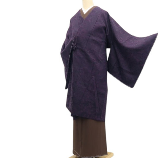 【新古品】tomihisa 新品 着物 正絹 仕付け糸付 ロング丈 道中着 7864