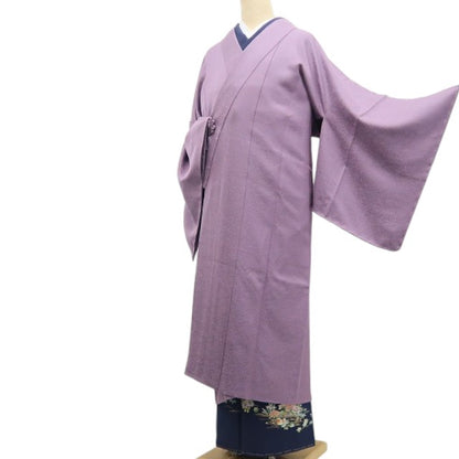 【新古品】tomihisa 新品 本草木染 落款 圓啓 着物 正絹 仕付け糸付 ロング丈 道中着 7866