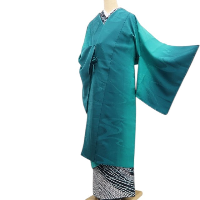【新古品】tomihisa 新品 暈し 着物 正絹 仕付け糸付 ロング丈 道中着 7876