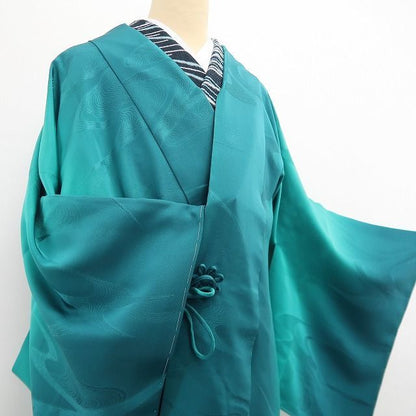 【新古品】tomihisa 新品 暈し 着物 正絹 仕付け糸付 ロング丈 道中着 7876