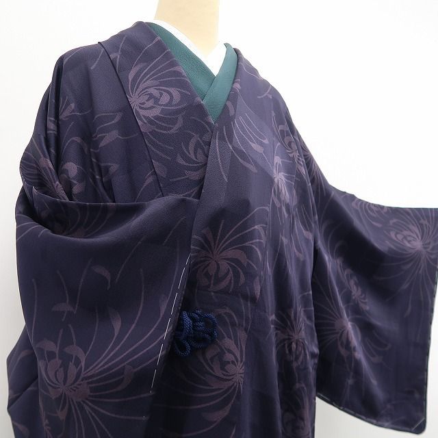 【新古品】tomihisa 新品 伊と幸 乱菊 着物 正絹 仕付け糸付 ロング丈 道中着 7877