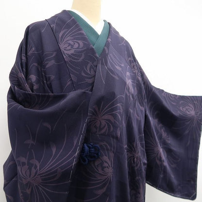 【新古品】tomihisa 新品 伊と幸 乱菊 着物 正絹 仕付け糸付 ロング丈 道中着 7877