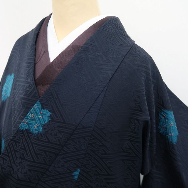 【新古品】tomihisa 新品 桜 着物 正絹 仕付け糸付 ロング丈 道中着 7878