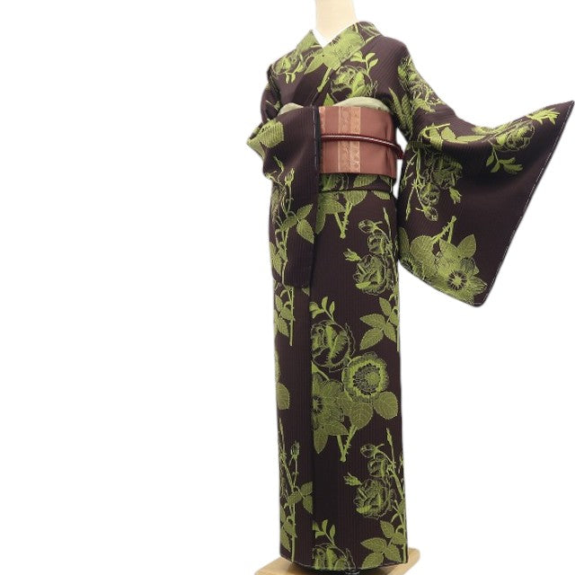 【新品】tomihisa 新品 斉藤上太郎 落款 お仕立て上がり品 着物 正絹 仕付け糸付 トールサイズ 小紋 7879