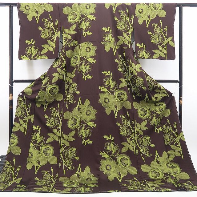 【新品】tomihisa 新品 斉藤上太郎 落款 お仕立て上がり品 着物 正絹 仕付け糸付 トールサイズ 小紋 7879