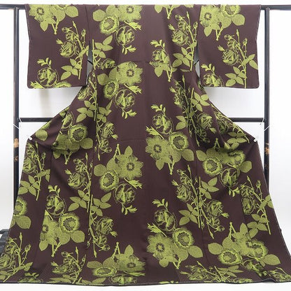 【新品】tomihisa 新品 斉藤上太郎 落款 お仕立て上がり品 着物 正絹 仕付け糸付 トールサイズ 小紋 7879