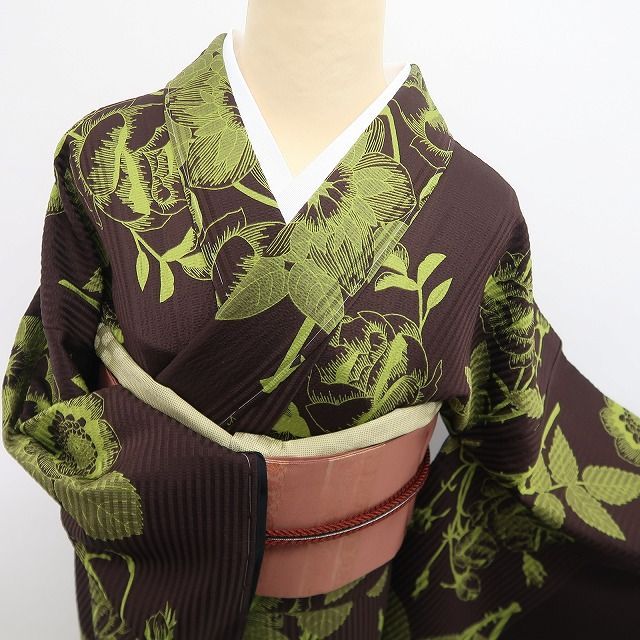 【新品】tomihisa 新品 斉藤上太郎 落款 お仕立て上がり品 着物 正絹 仕付け糸付 トールサイズ 小紋 7879